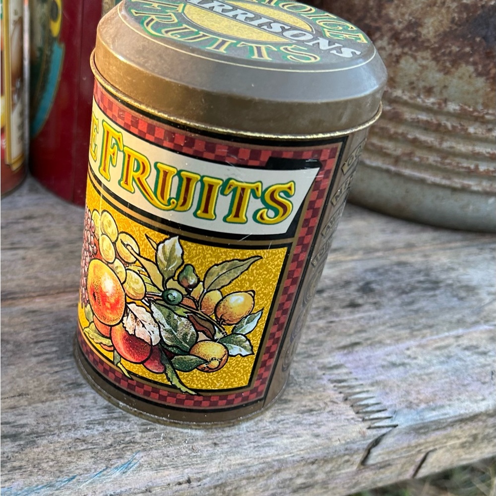 Vintage Fruits Decorative Tin
